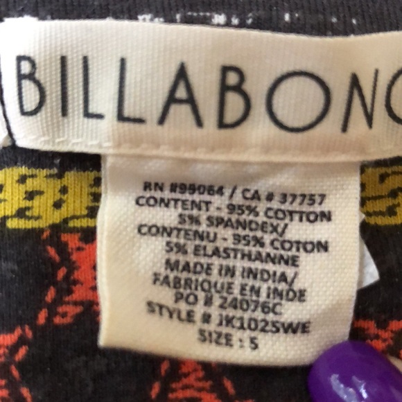 Billabong multi color stretch mini skirt - Picture 5 of 5